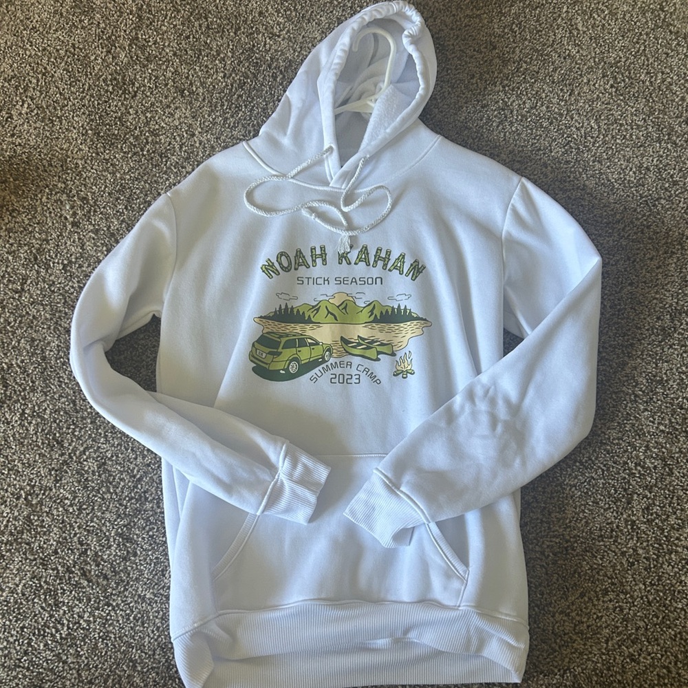 Noah Kahan White Graphic Hoodie - 'Stick Season' Summer Camp 2023